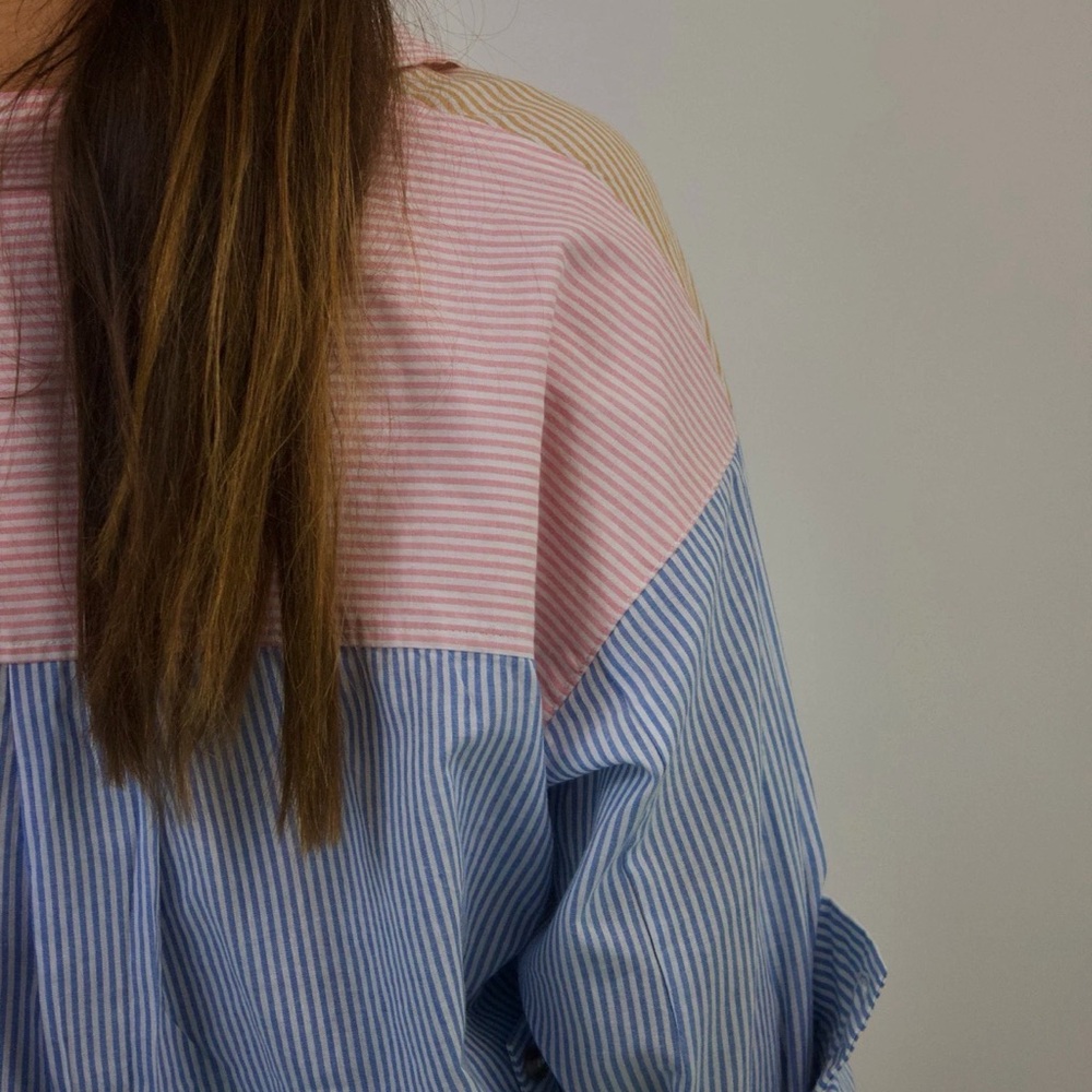 Newport Striped Colorblock Button-Up Shirt - Picture 4 of 7